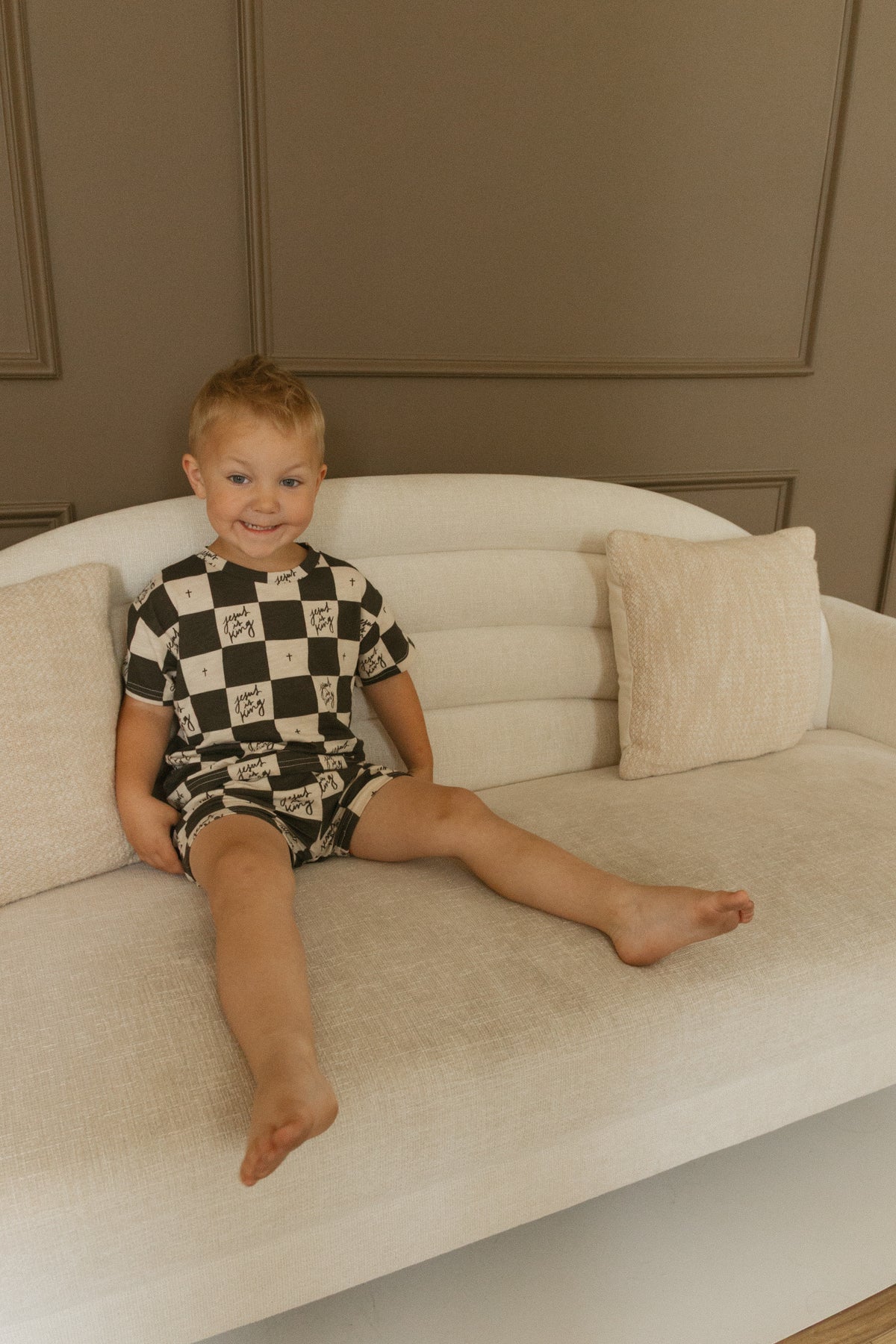 Jesus is King Checker Shorts & Tee Set