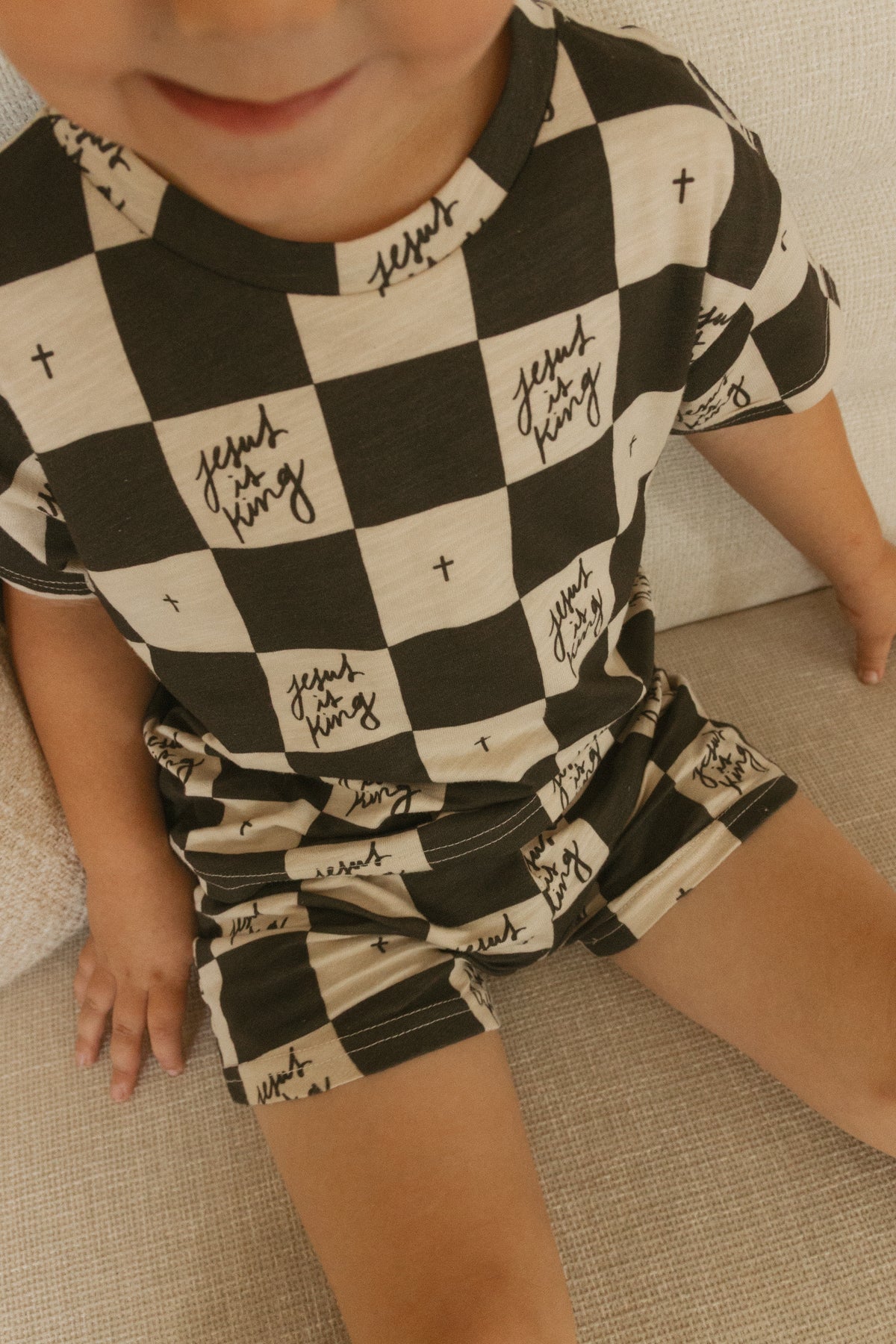 Jesus is King Checker Shorts & Tee Set
