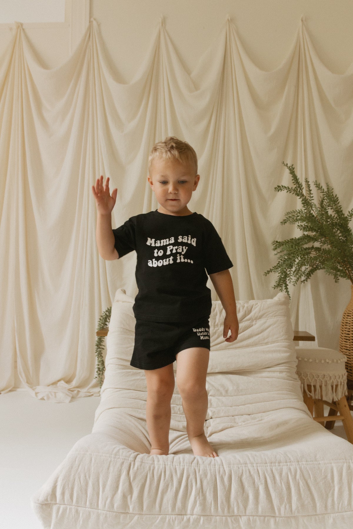 Mama Said to Pray About it Shorts & Tee Set
