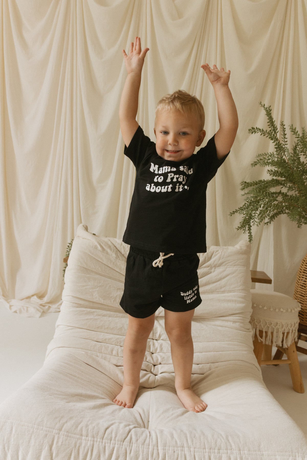 Mama Said to Pray About it Shorts & Tee Set