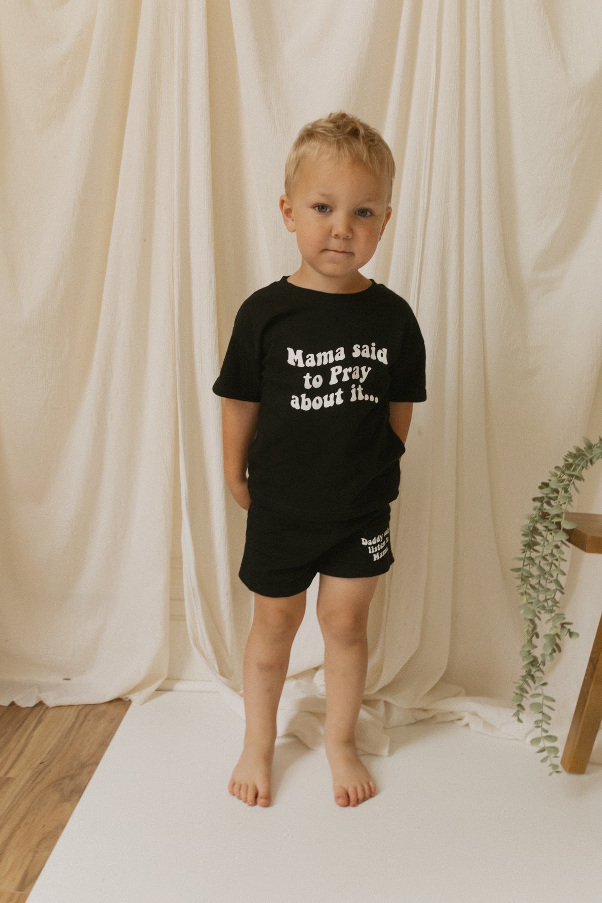Mama Said to Pray About it Shorts & Tee Set