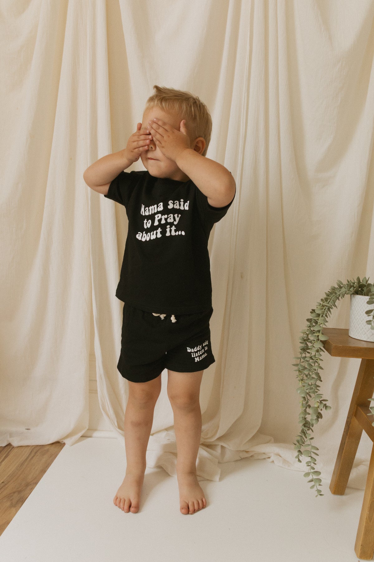 Mama Said to Pray About it Shorts & Tee Set