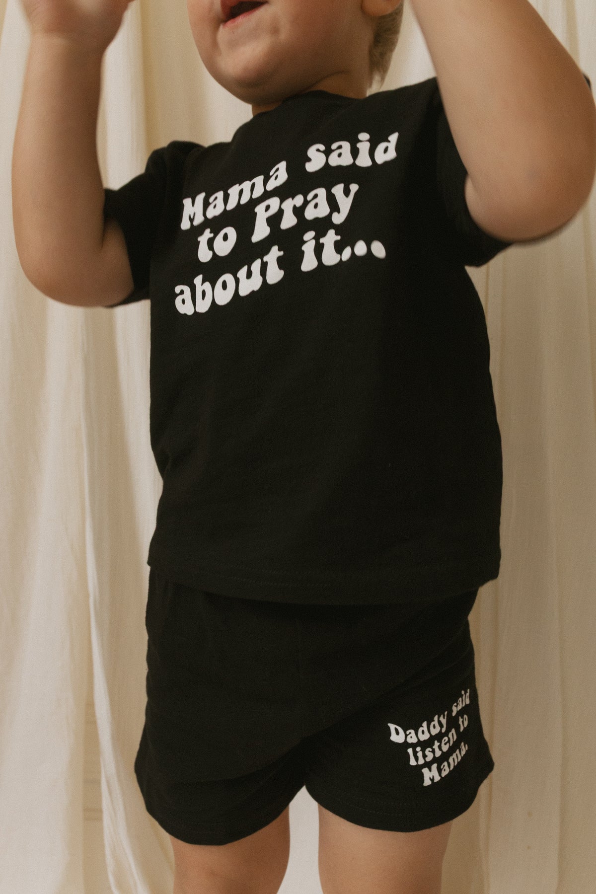 Mama Said to Pray About it Shorts & Tee Set