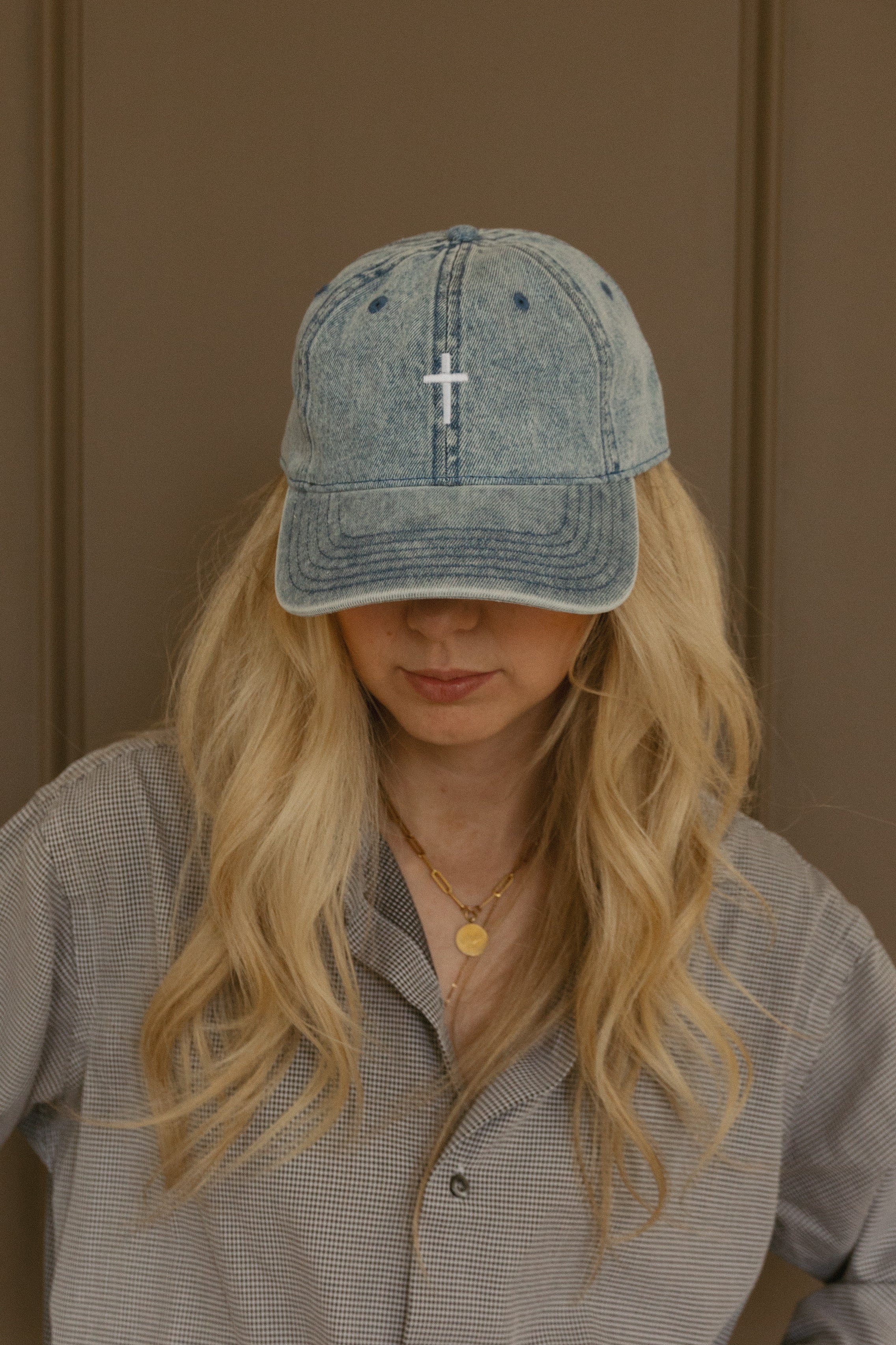 Cross Denim Hat – OUR HOUSE ABOVE
