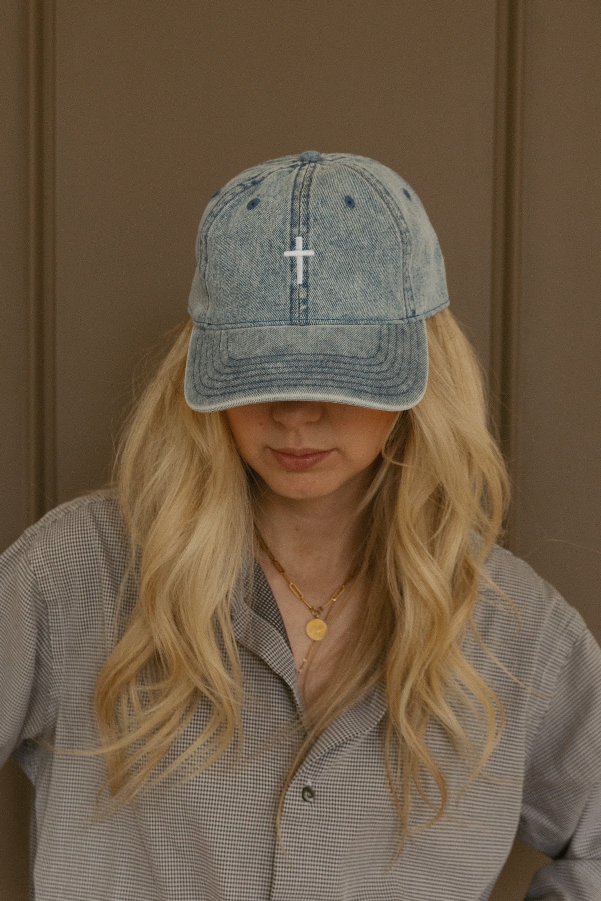 Cross Denim Hat