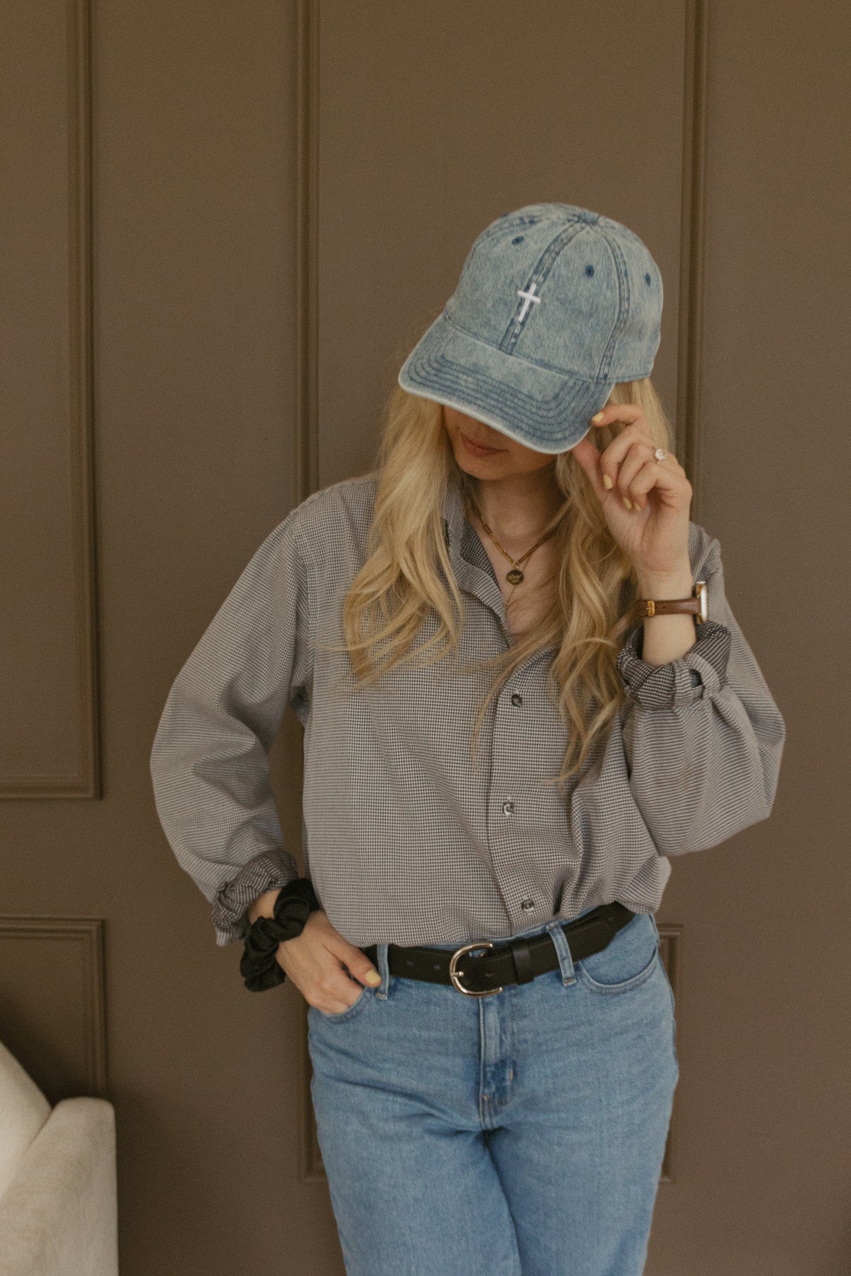 Cross Denim Hat