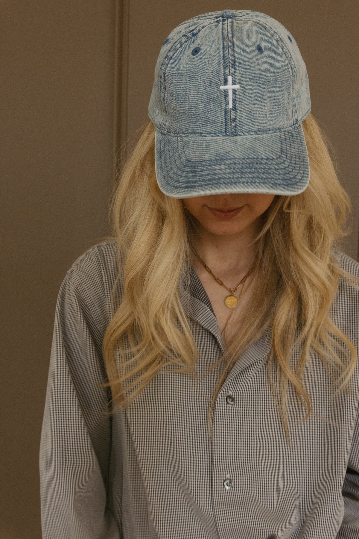Cross Denim Hat