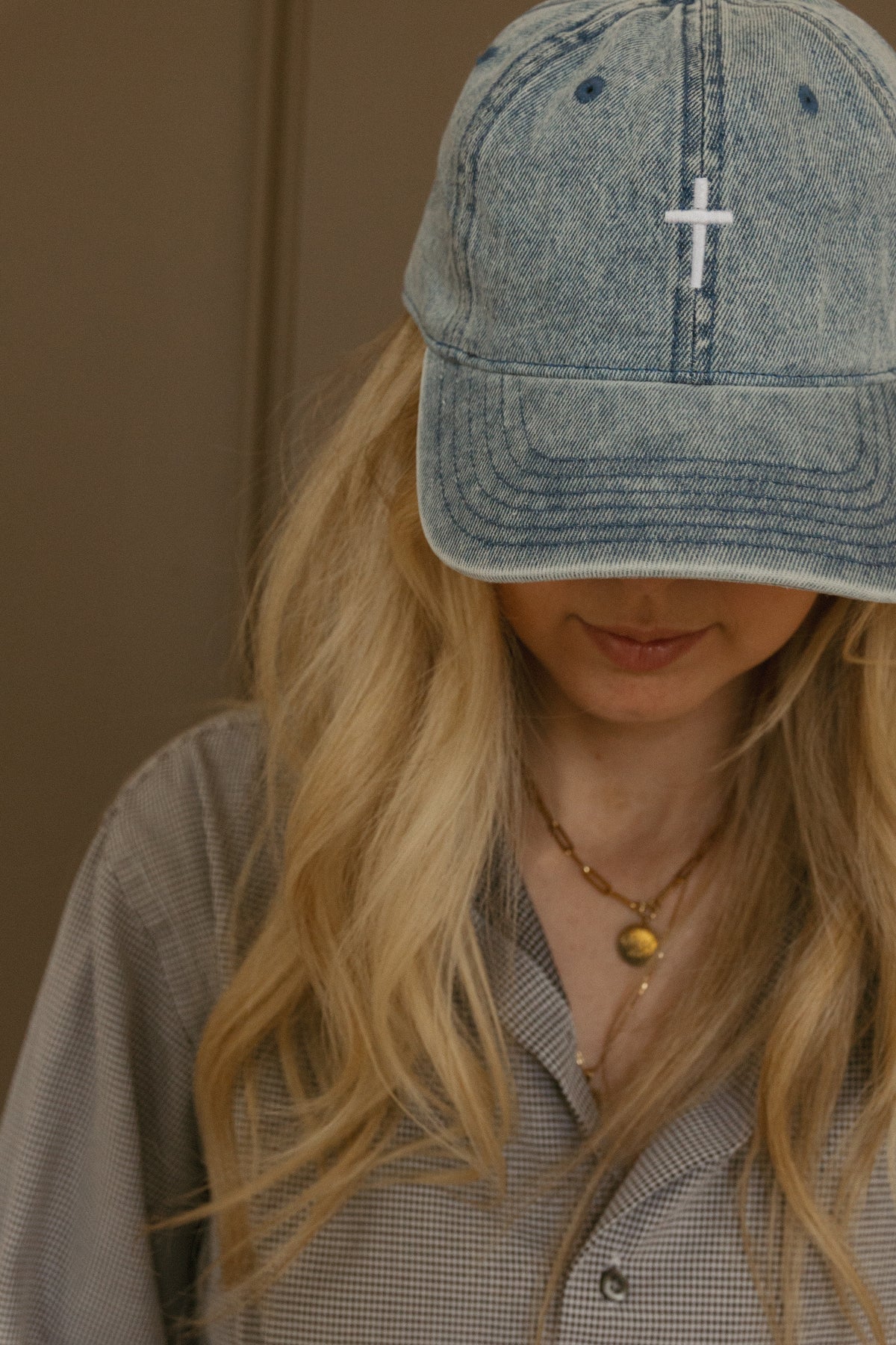 Cross Denim Hat