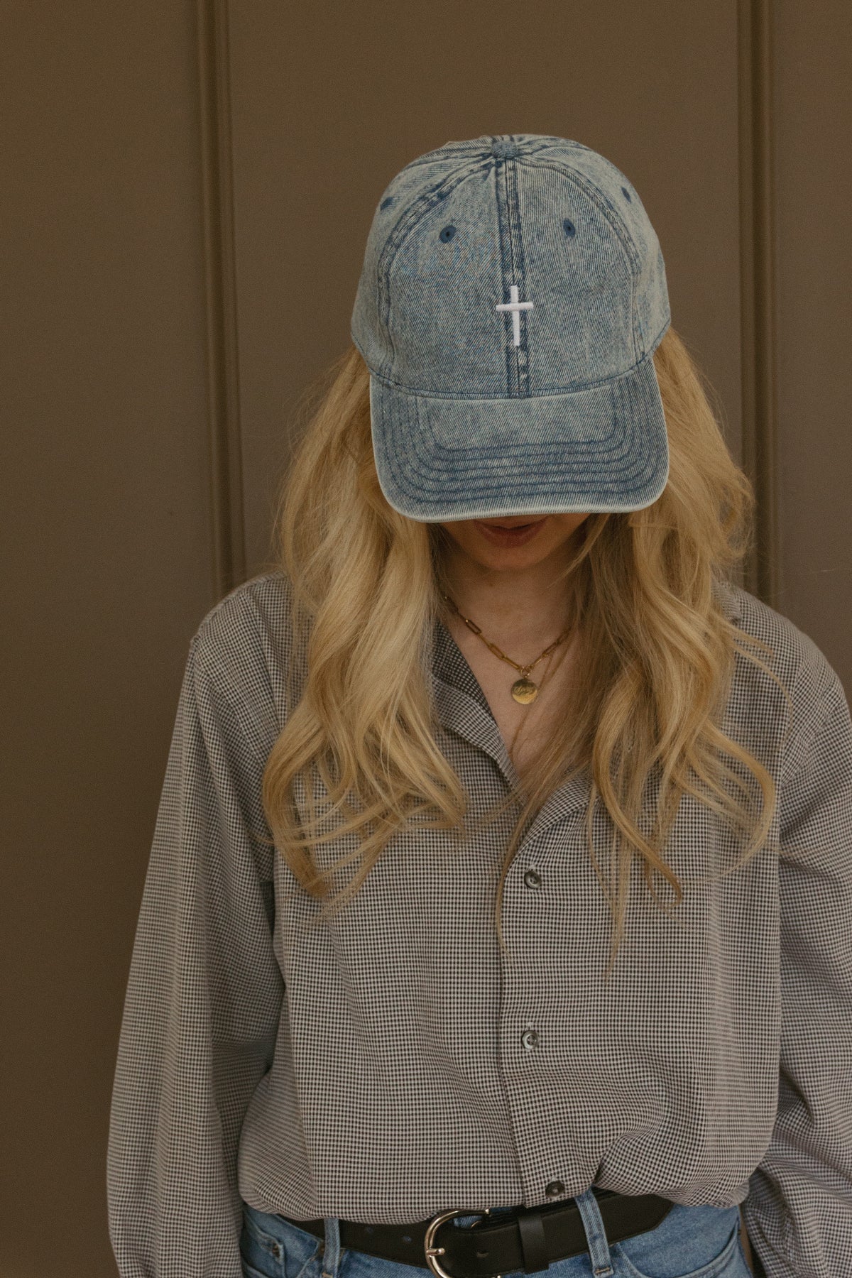 Cross Denim Hat