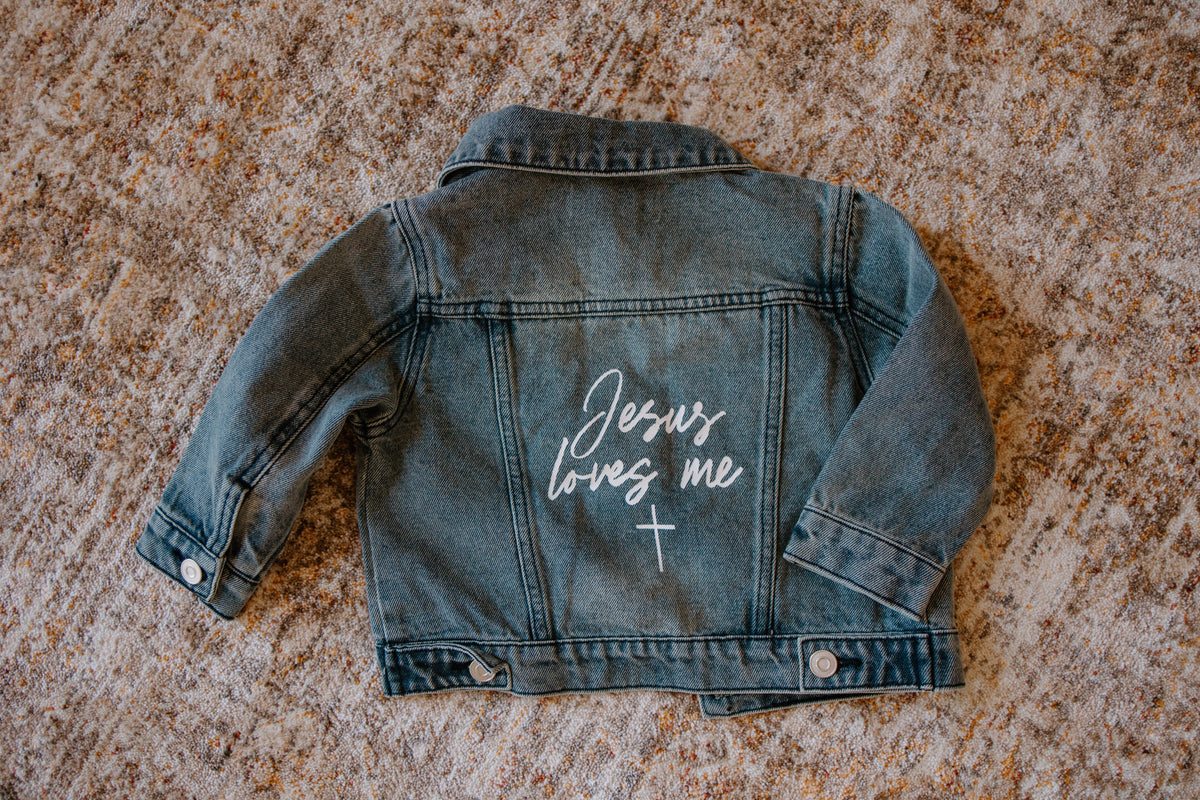 Jesus Loves Me Denim Jacket