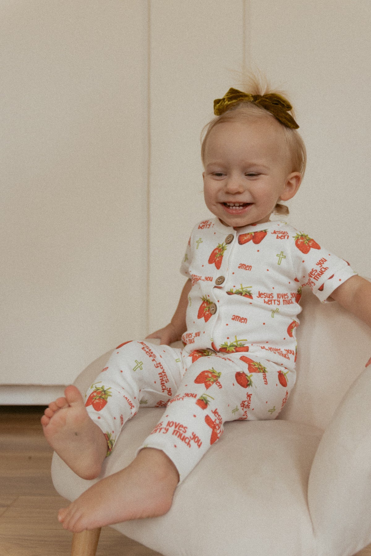 Jesus Loves You Berry Much Strawberry Jumpsuit