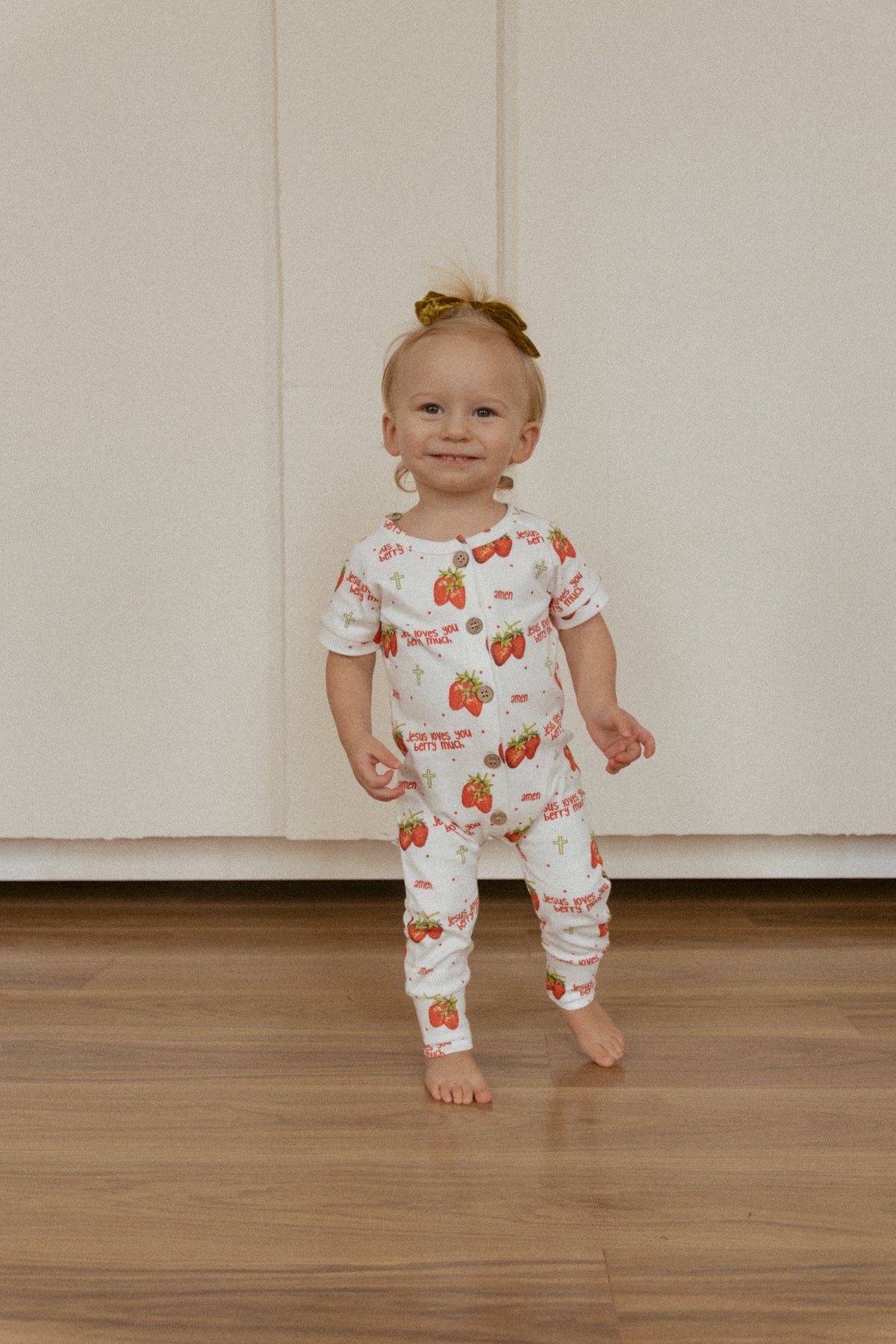 Jesus Loves You Berry Much Strawberry Jumpsuit