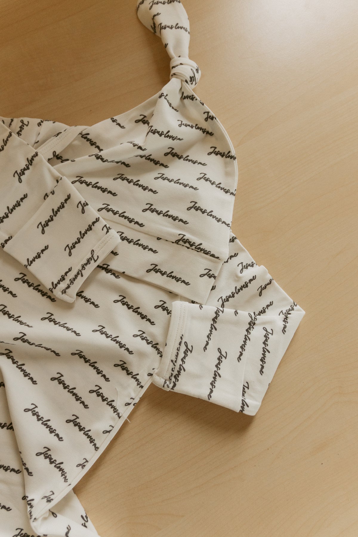 Jesus Loves Me Bamboo Gown & Matching Beanie