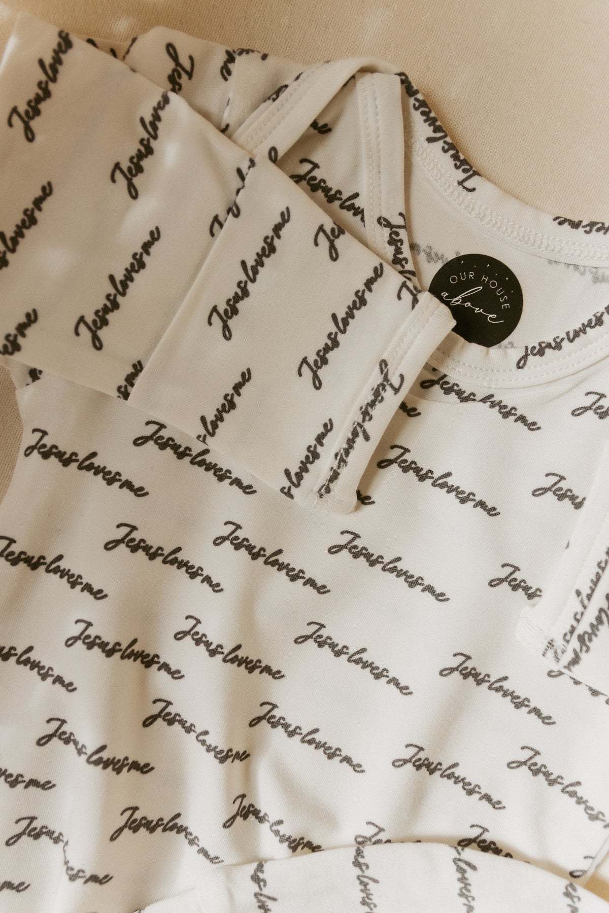 Jesus Loves Me Bamboo Gown & Matching Beanie