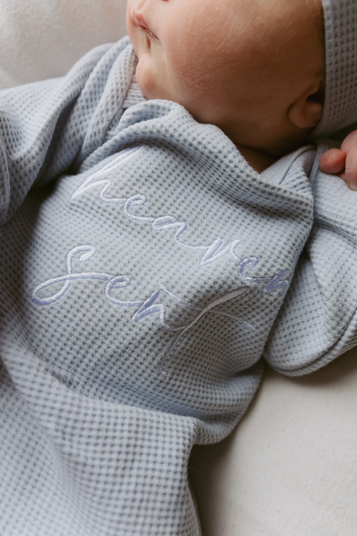 Heaven Sent Waffle Gown & Matching Beanie