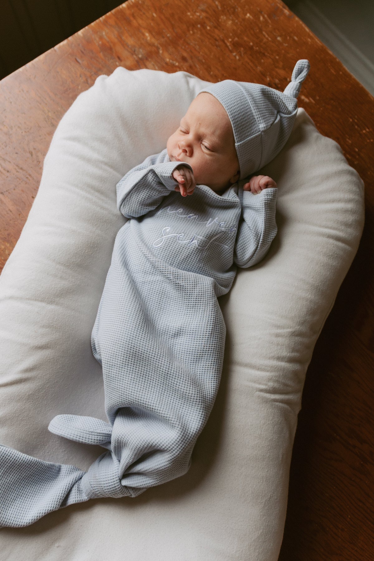 Heaven Sent Waffle Gown & Matching Beanie