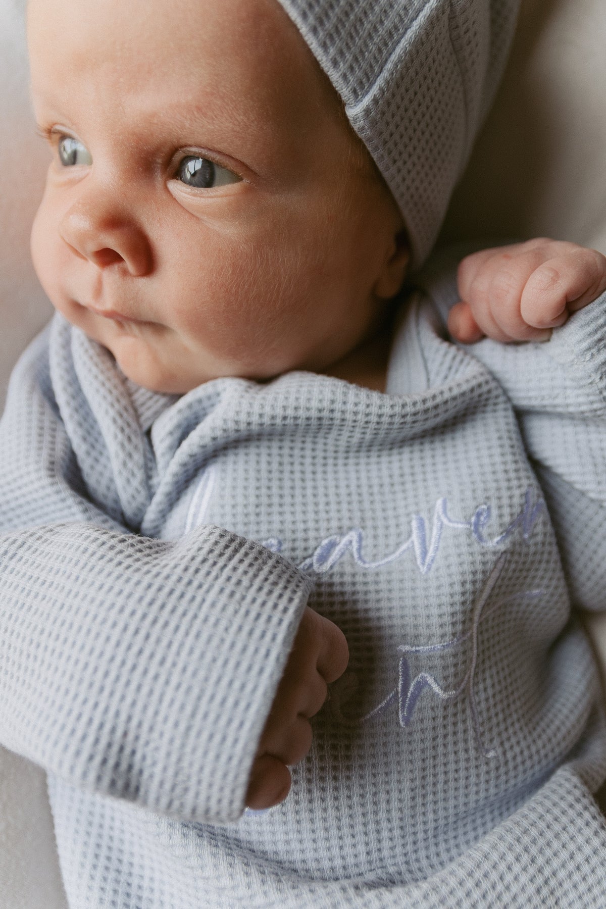 Heaven Sent Waffle Gown & Matching Beanie