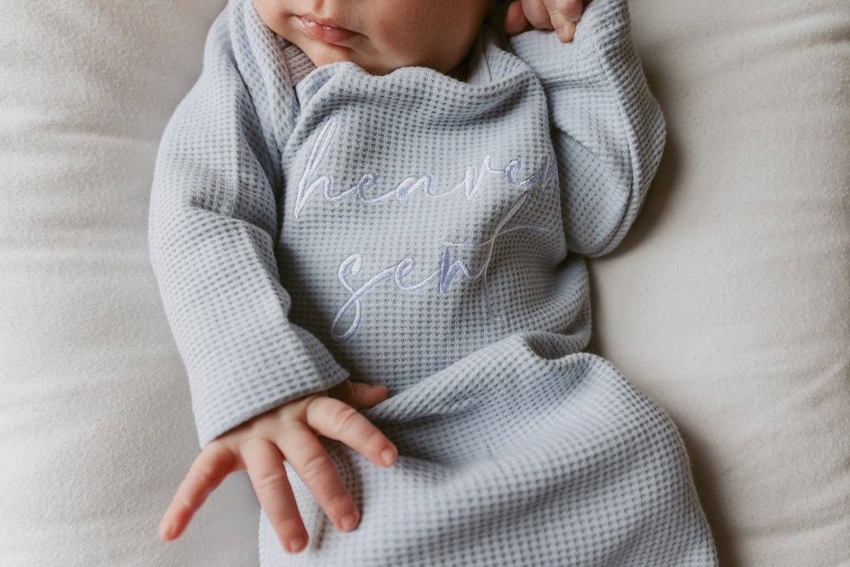 Heaven Sent Waffle Gown & Matching Beanie