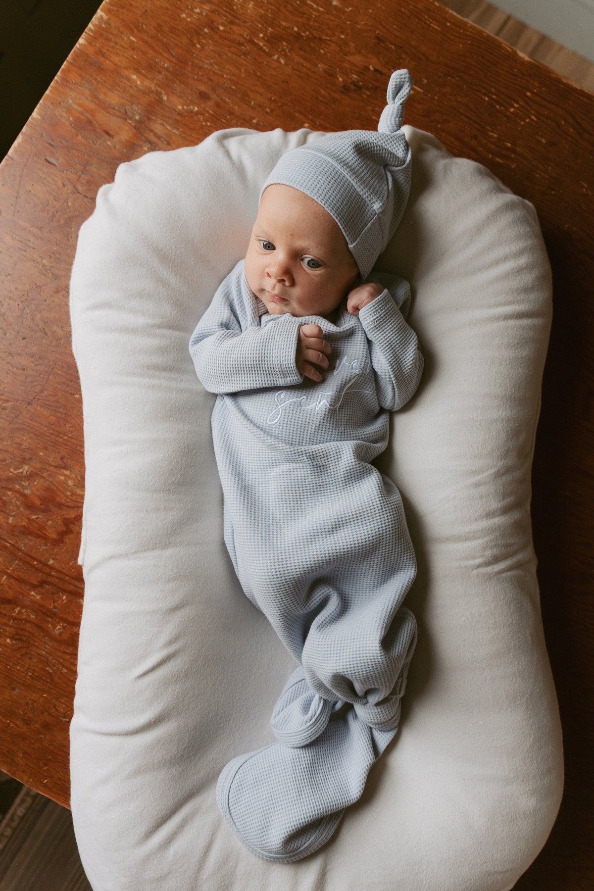 Heaven Sent Waffle Gown & Matching Beanie