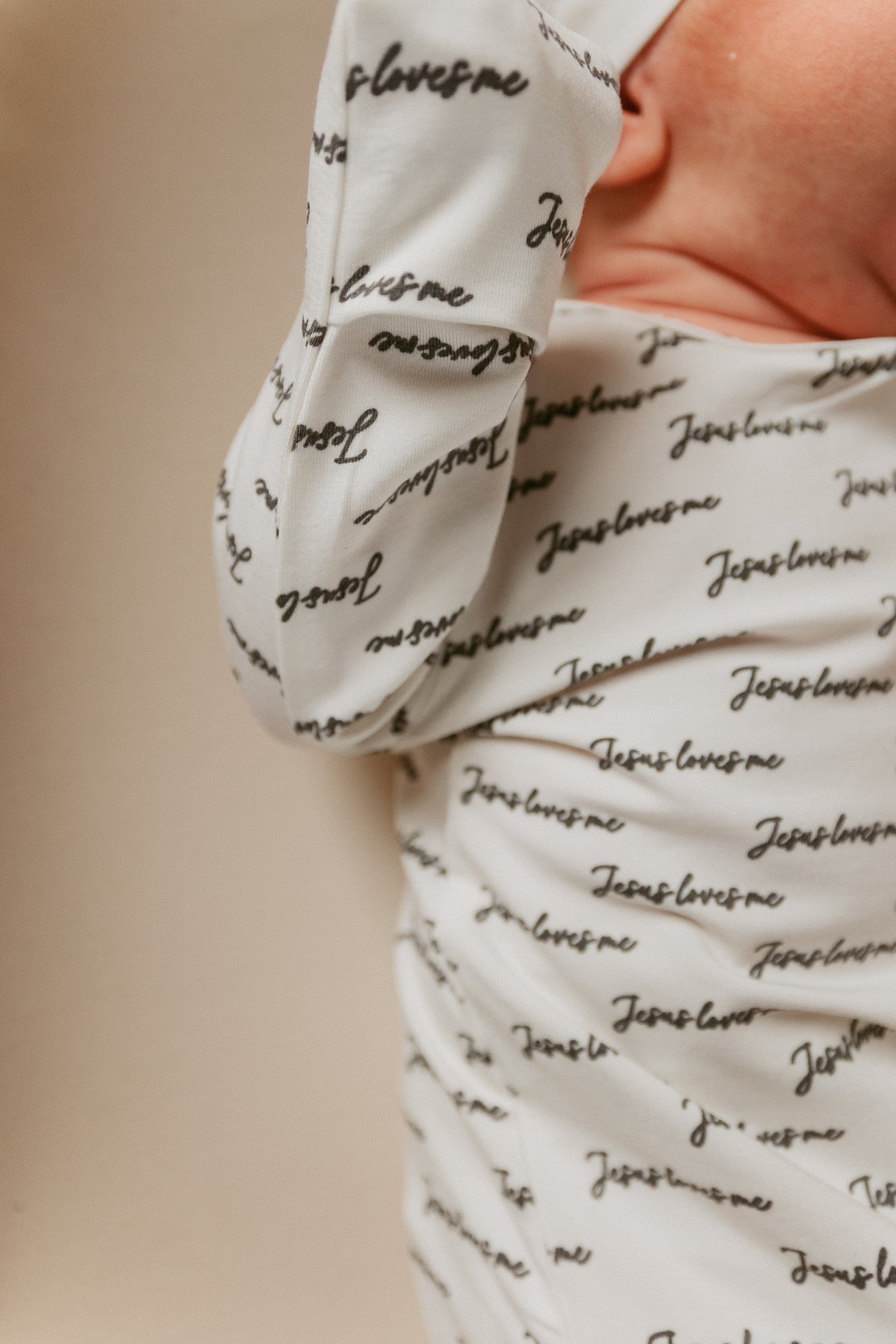 Jesus Loves Me Bamboo Gown & Matching Beanie