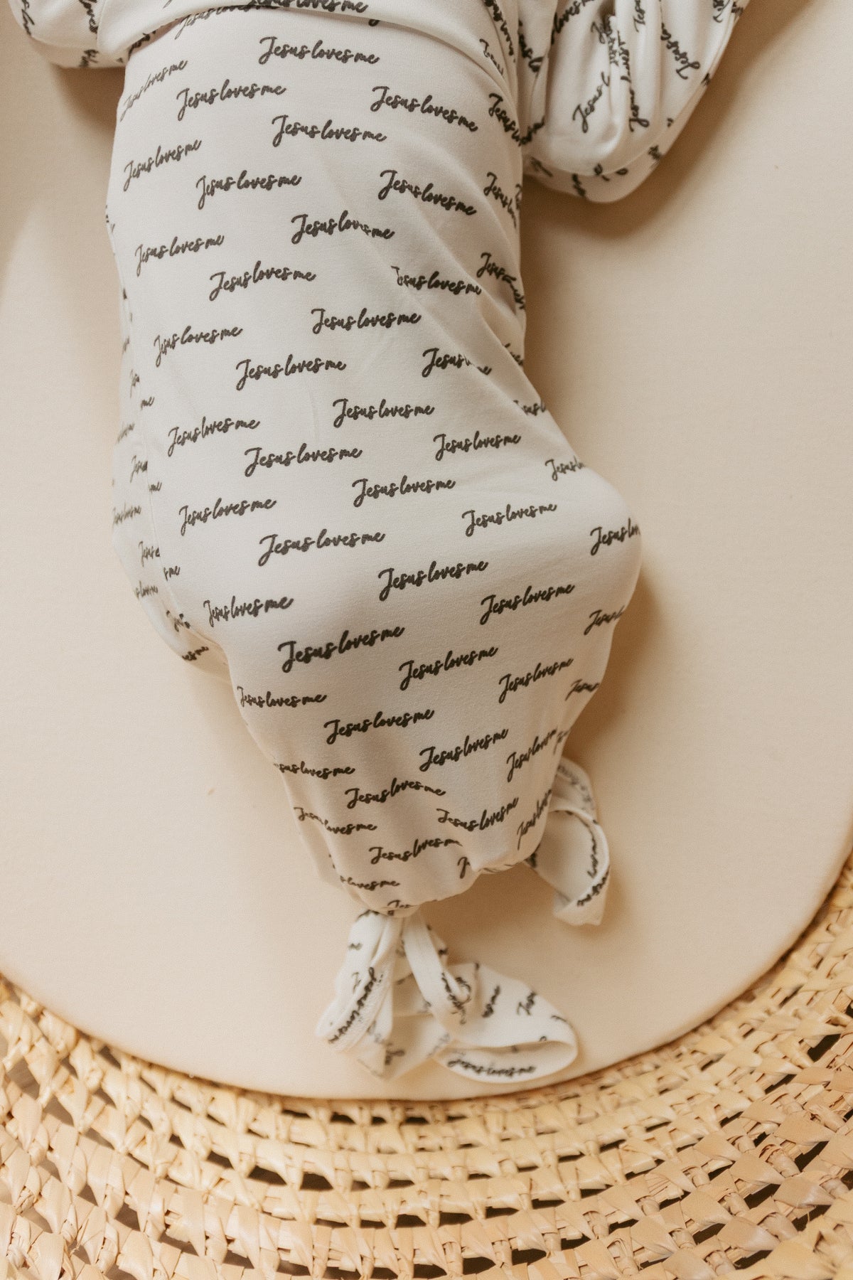 Jesus Loves Me Bamboo Gown & Matching Beanie