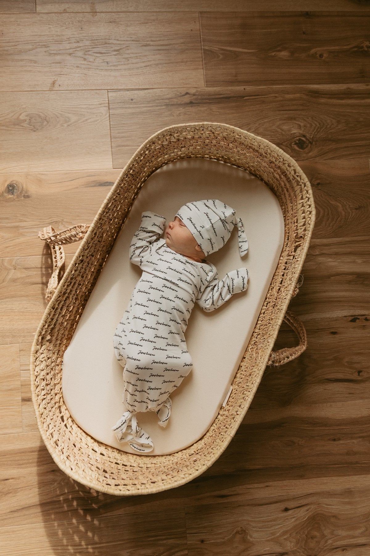 Jesus Loves Me Bamboo Gown & Matching Beanie