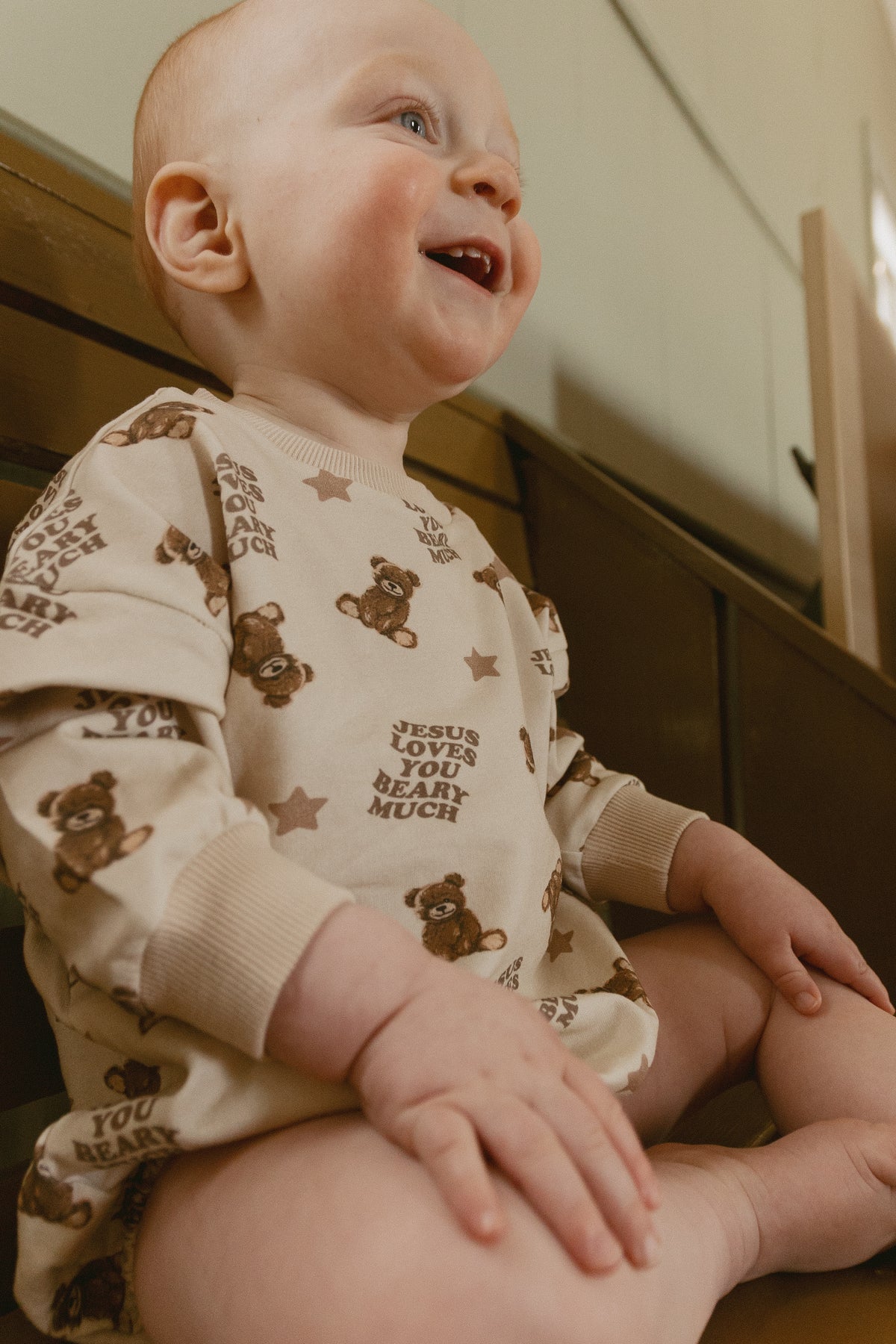 Jesus Loves You Beary Much Bubble Jumpsuit