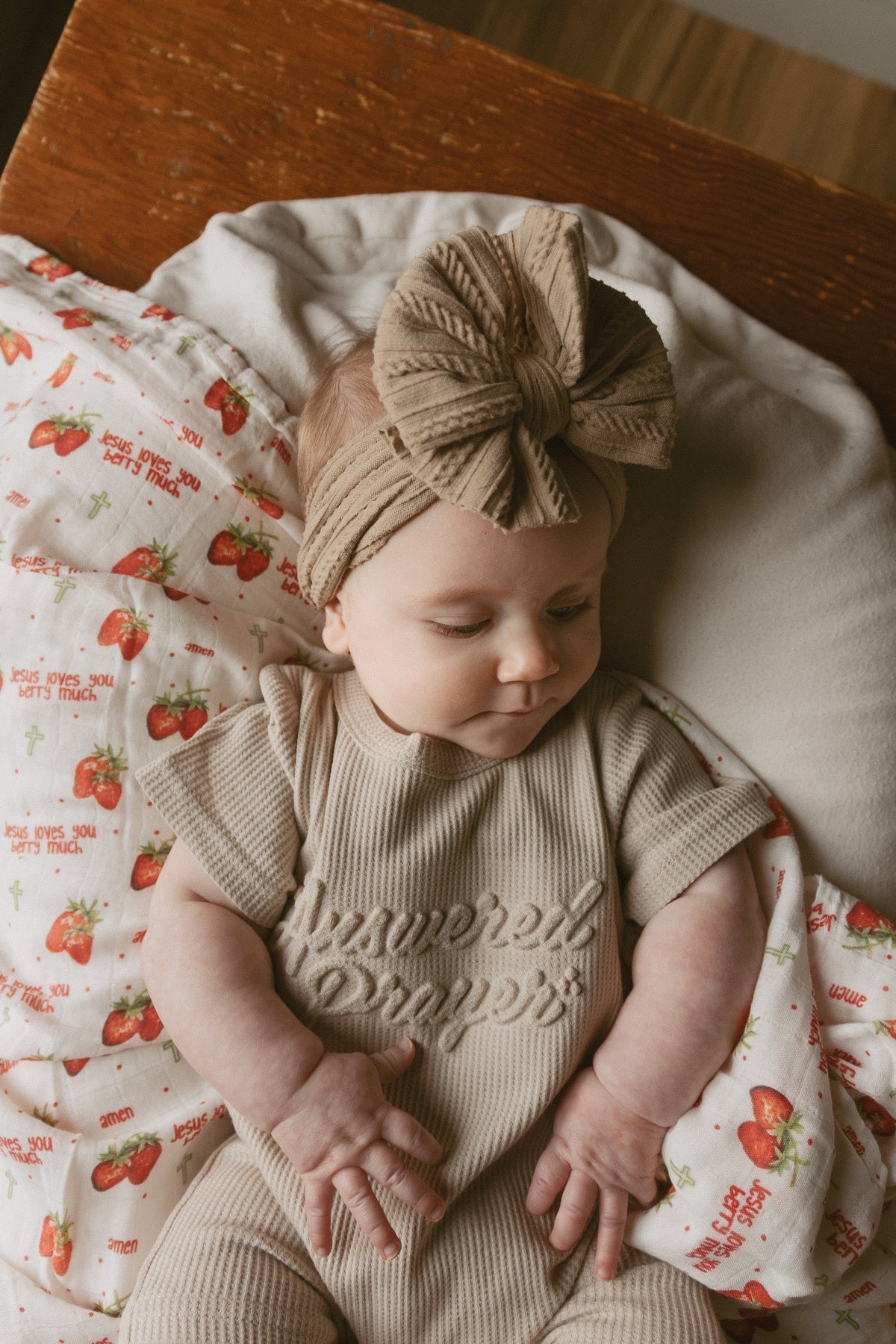 Jesus Loves You Berry Much Strawberry Swaddle