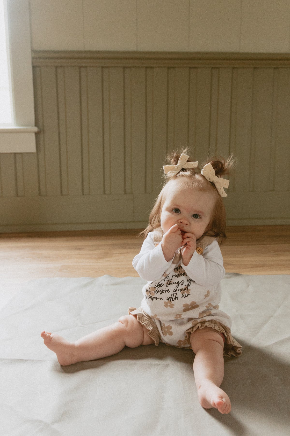 Far More Precious Floral Knit Romper