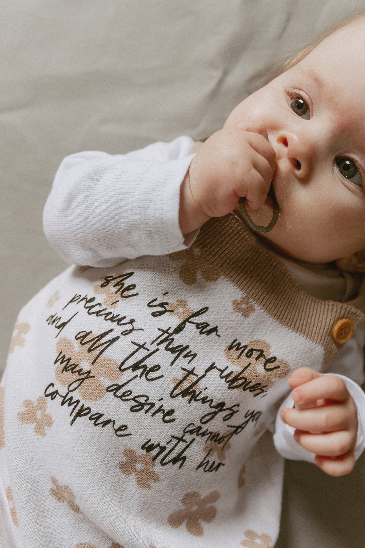Far More Precious Floral Knit Romper