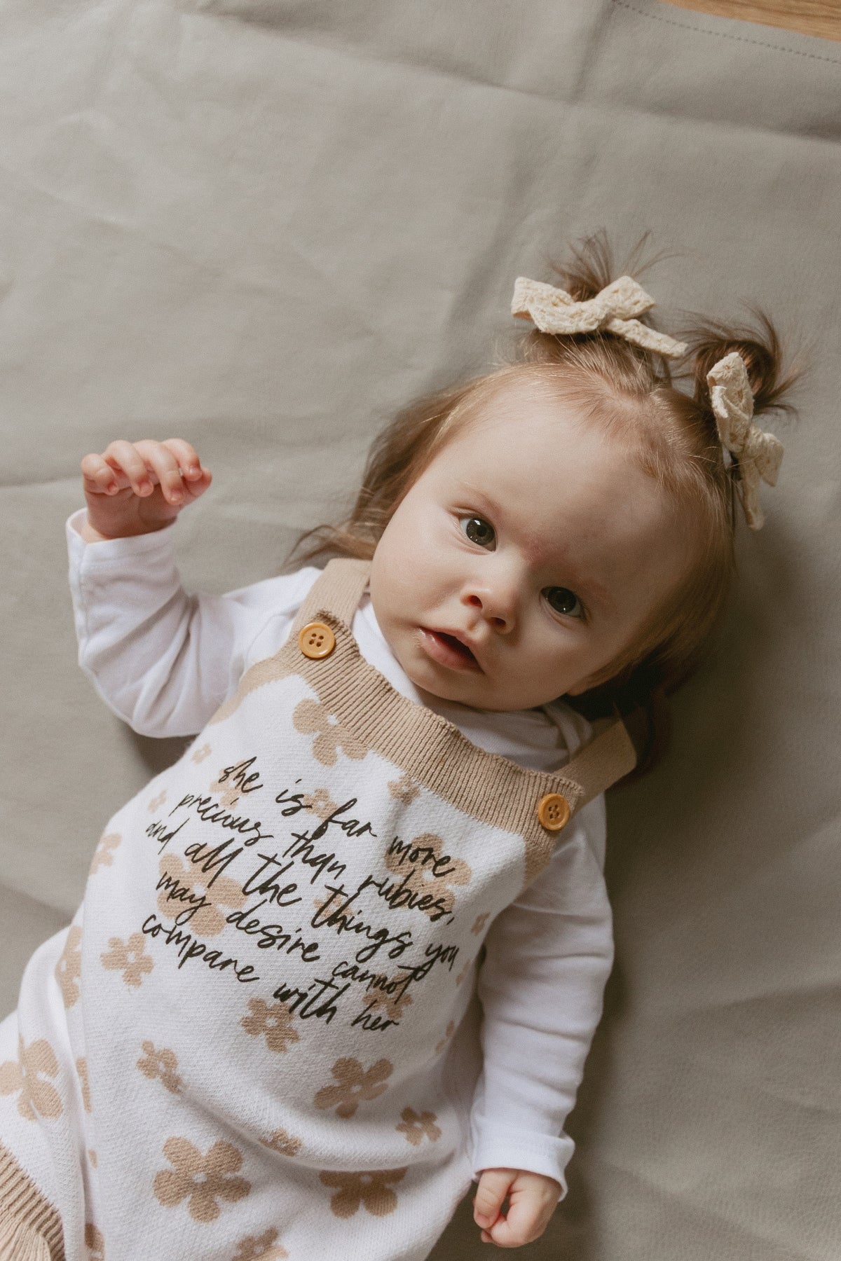 Far More Precious Floral Knit Romper