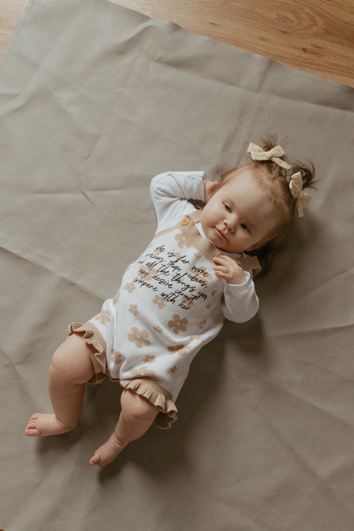 Far More Precious Floral Knit Romper