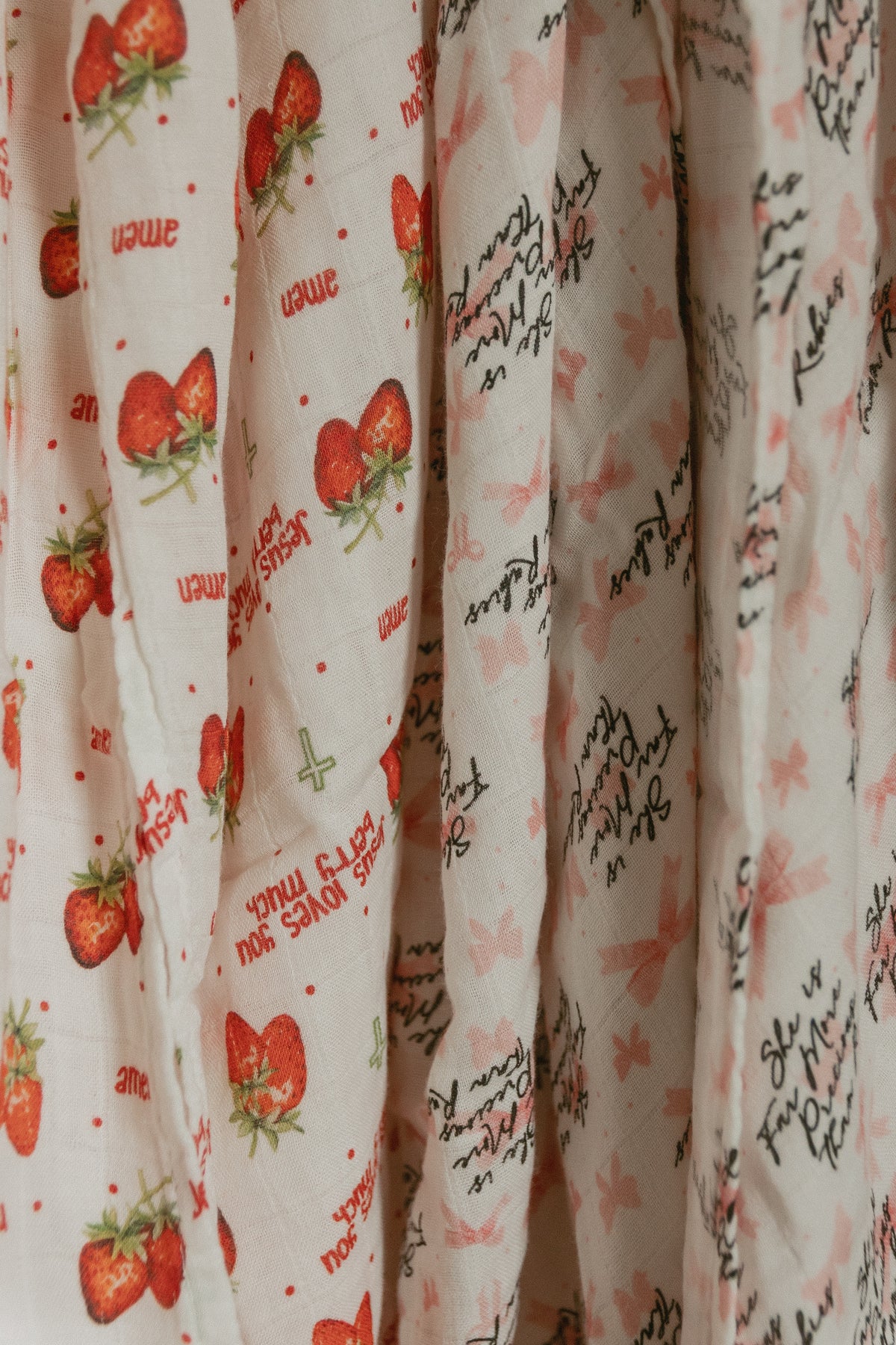 Jesus Loves You Berry Much Strawberry Swaddle