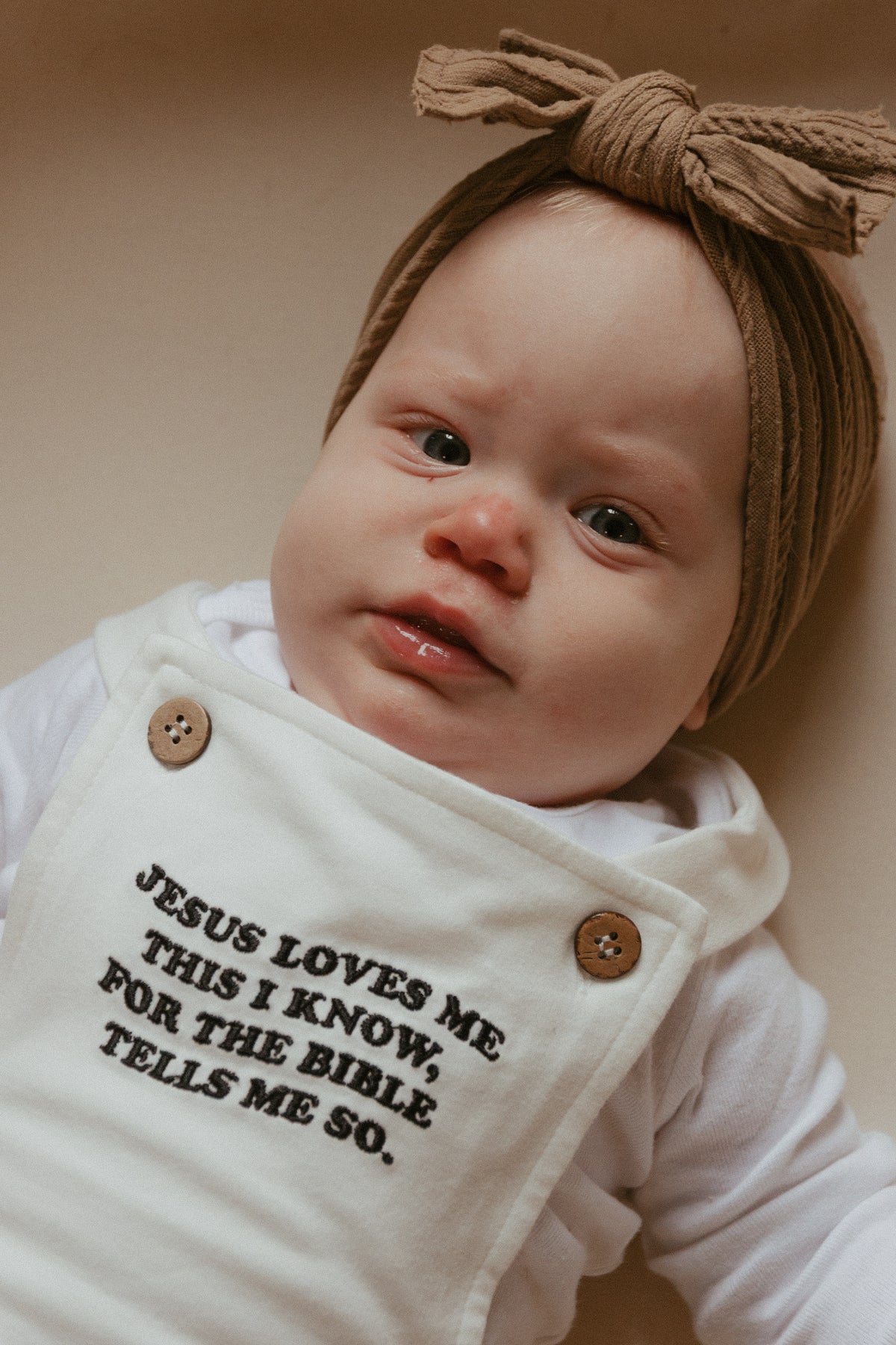 Jesus Loves Me This I Know Embroidered Romper