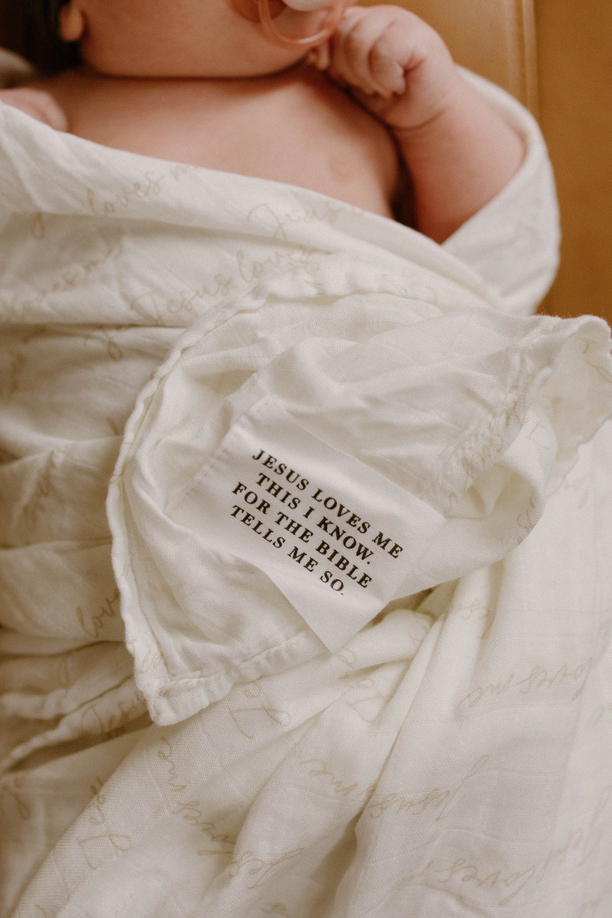 Jesus Loves Me Swaddle Blanket