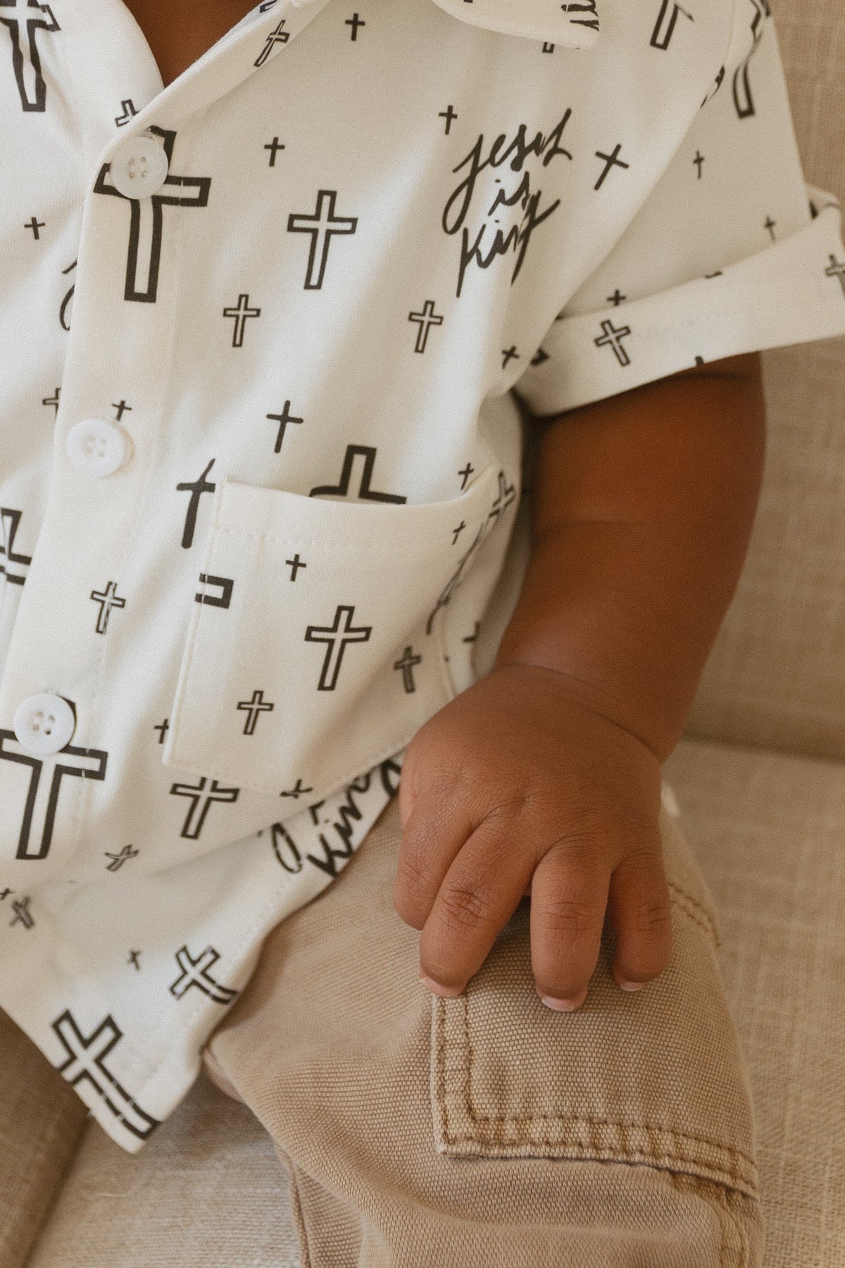 Jesus is King Collared Shirt
