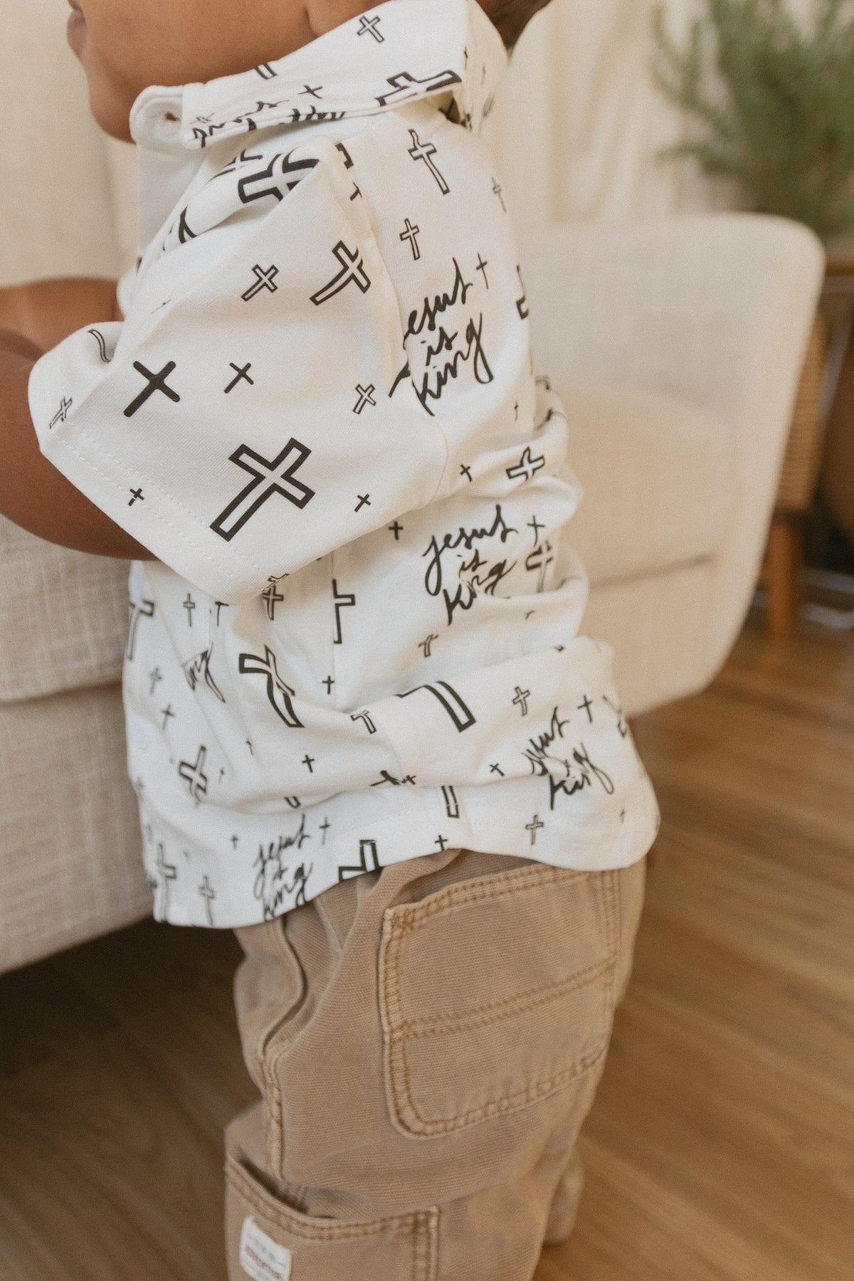 Jesus is King Collared Shirt