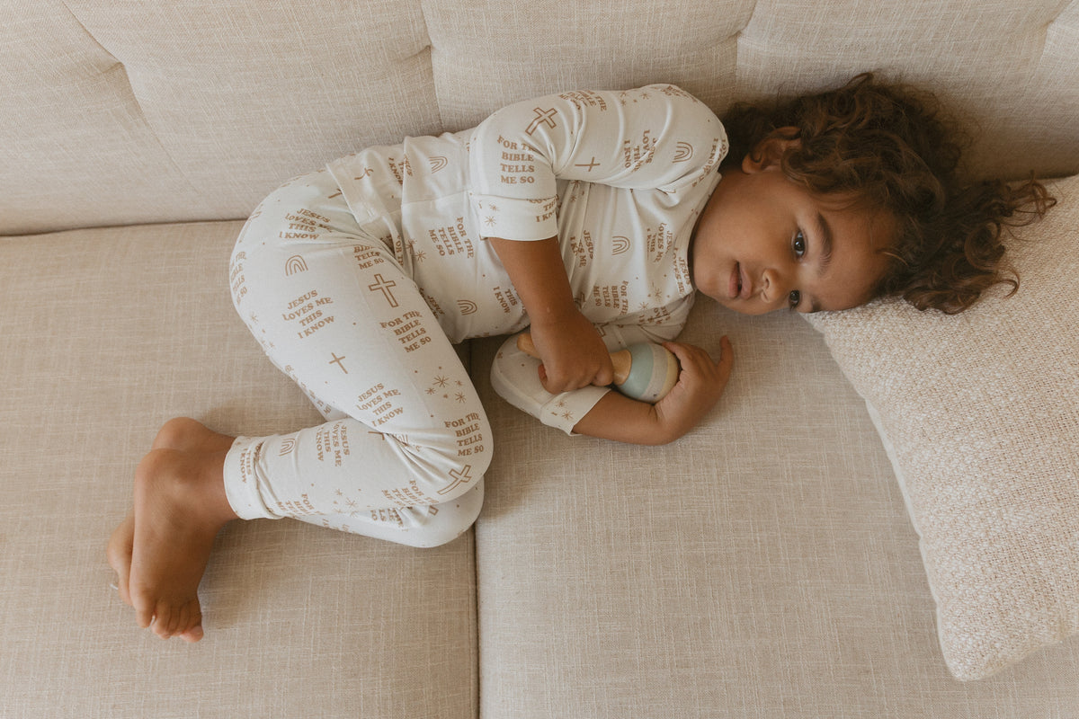 Jesus Loves Me This I Know Bamboo PJ 2 Piece Set