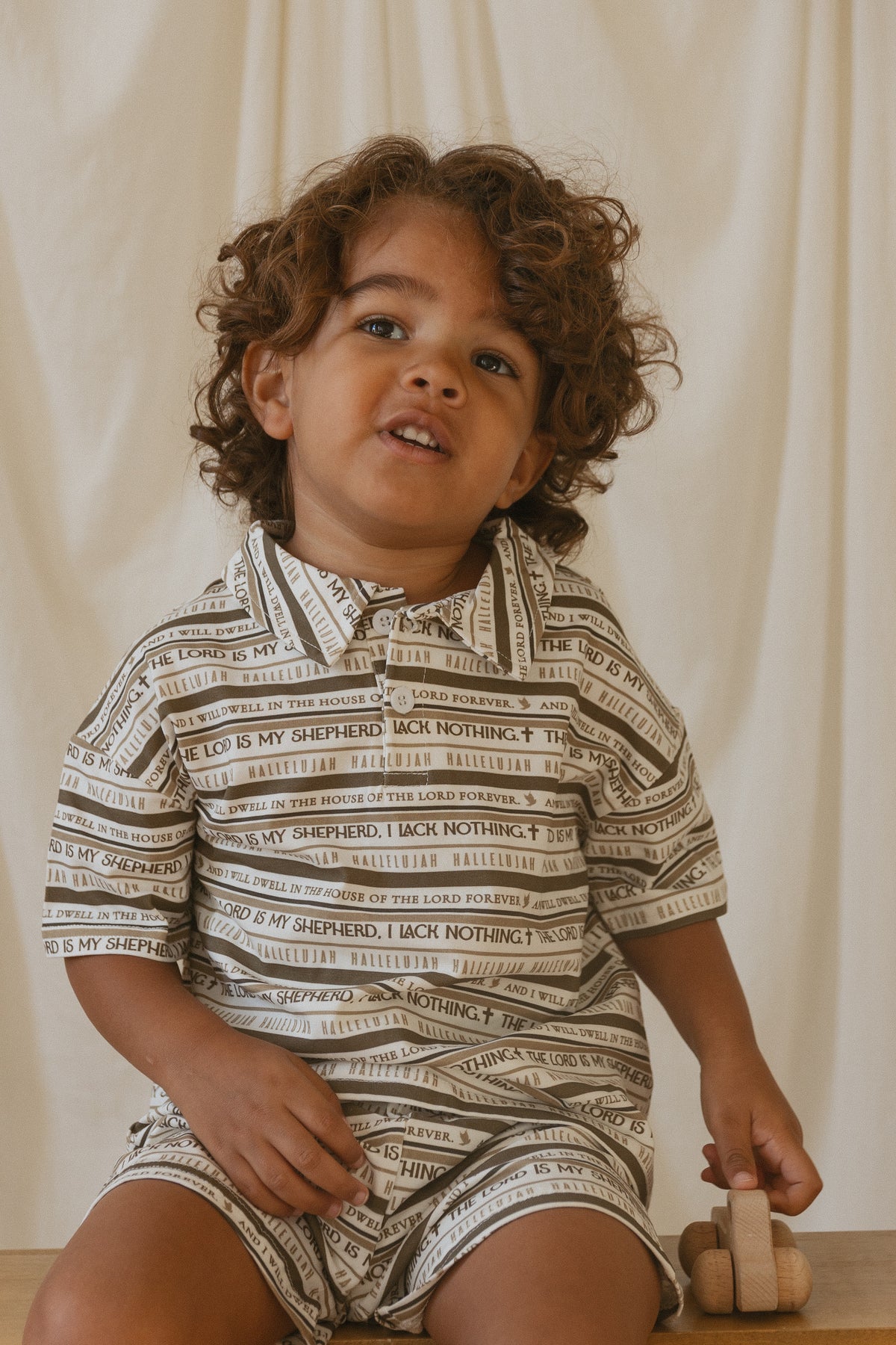Psalm 23 Shorts & Collared Tee Set
