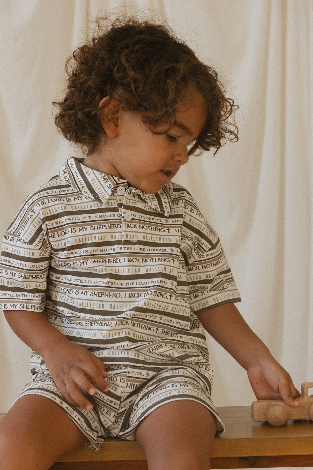 Psalm 23 Shorts & Collared Tee Set