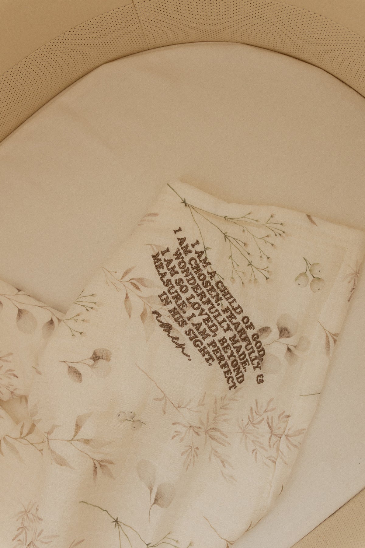 I am a Child of God Floral Waffle Blanket