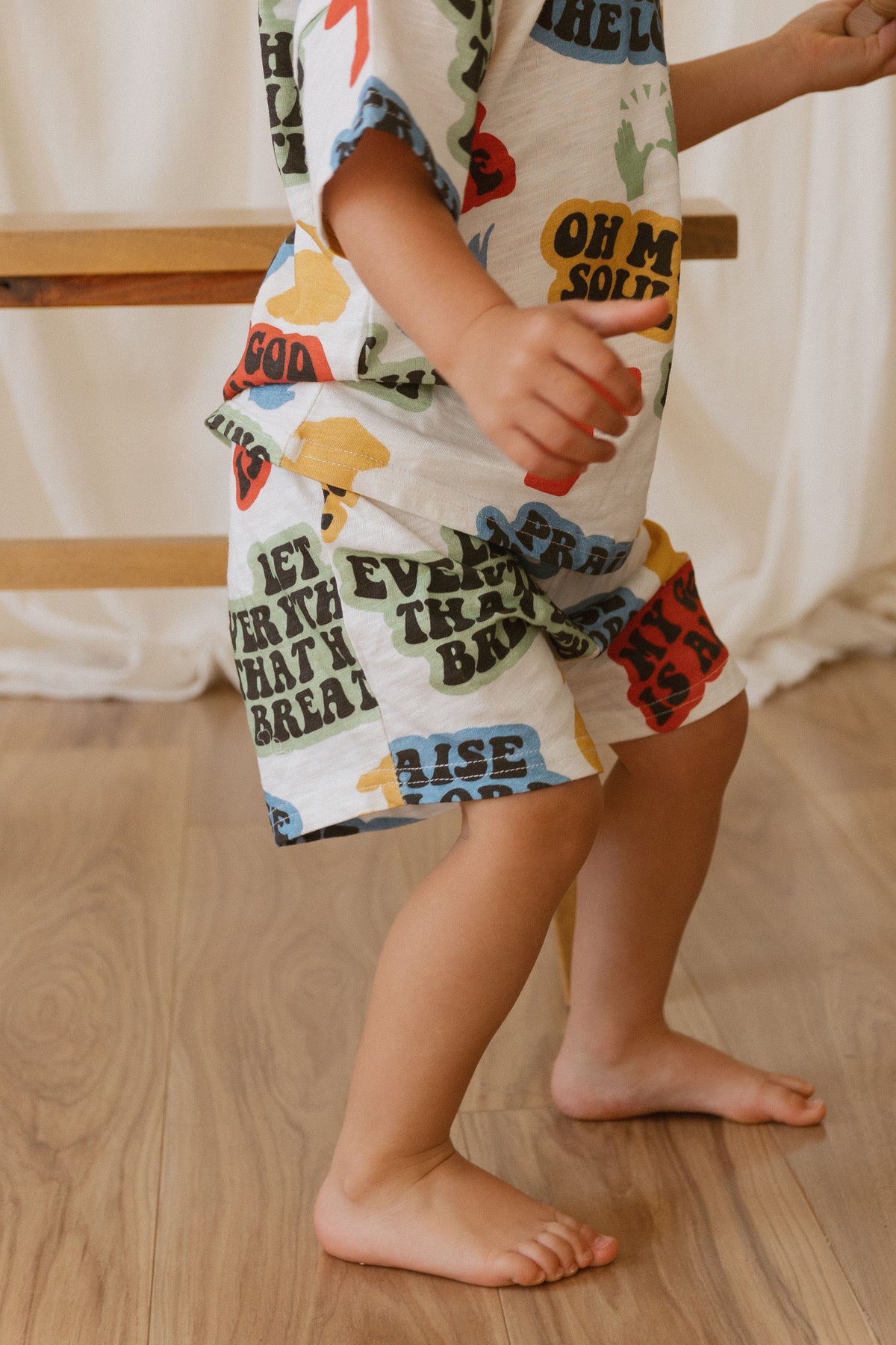 Praise the Lord Cartoon Shorts & Tee Set