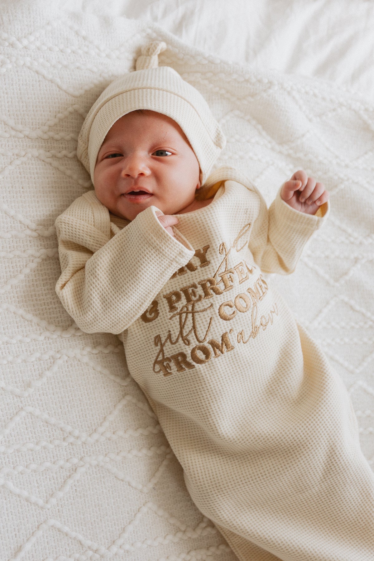 Every Good & Perfect Gift Waffle Gown & Matching Beanie