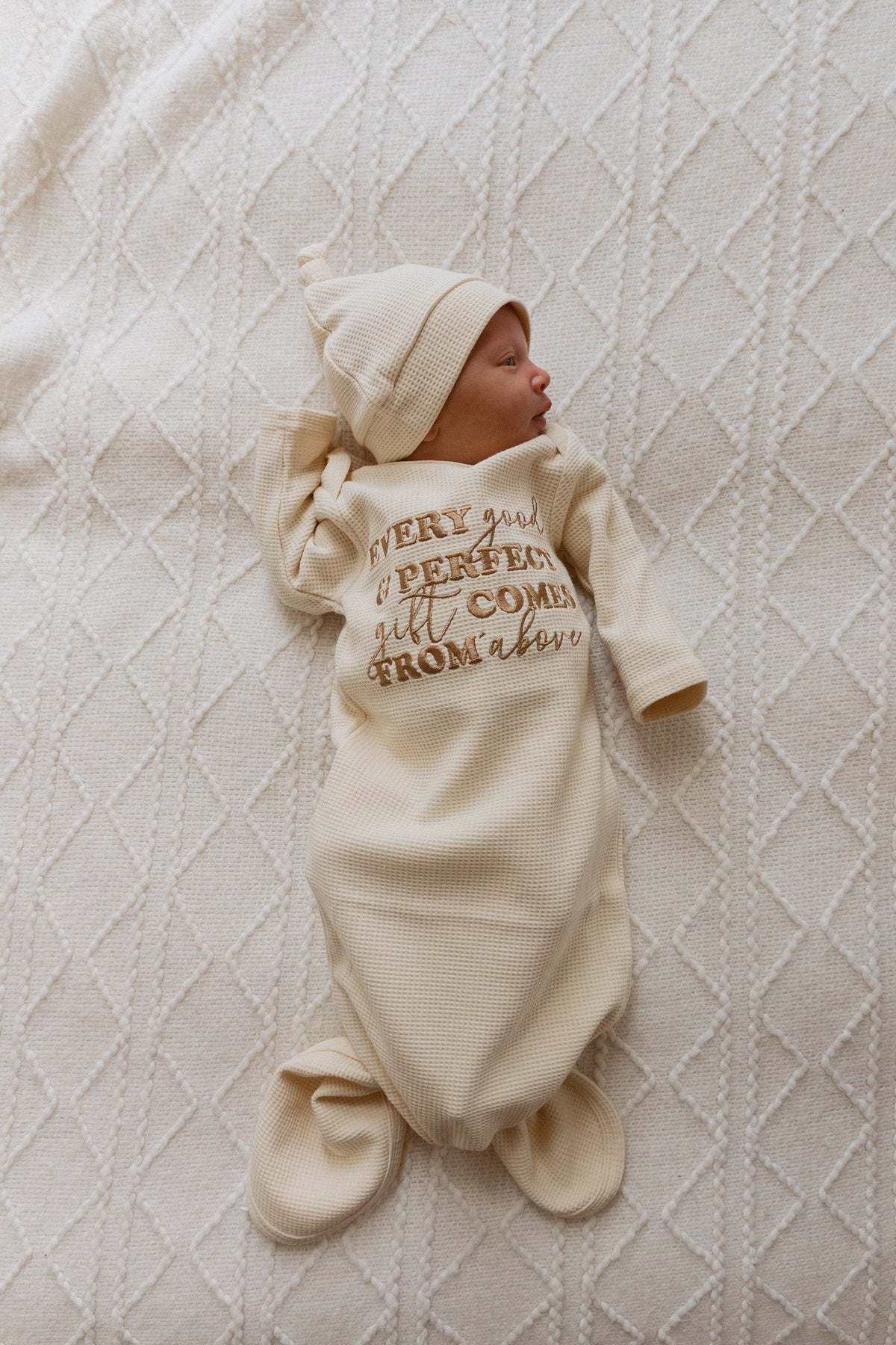 Every Good & Perfect Gift Waffle Gown & Matching Beanie