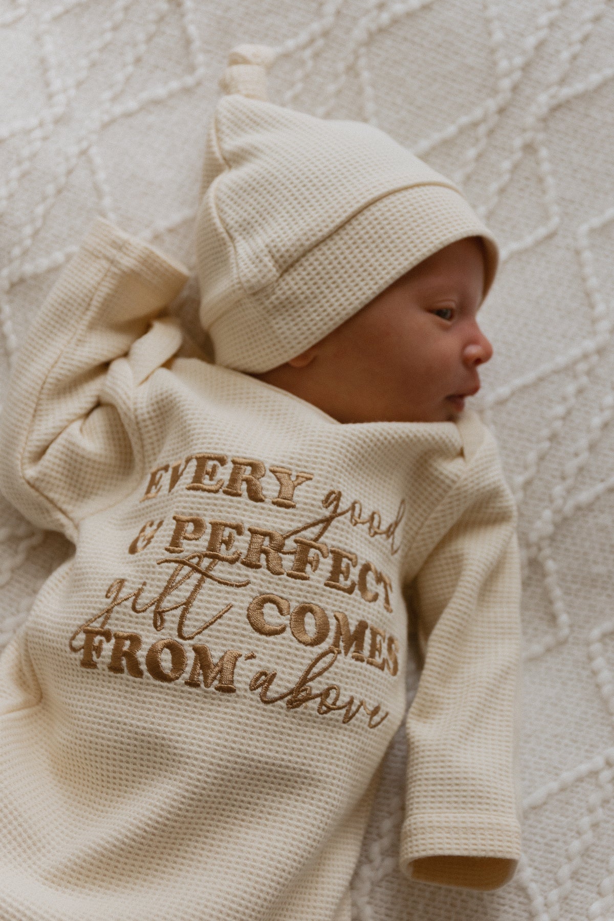 Every Good & Perfect Gift Waffle Gown & Matching Beanie