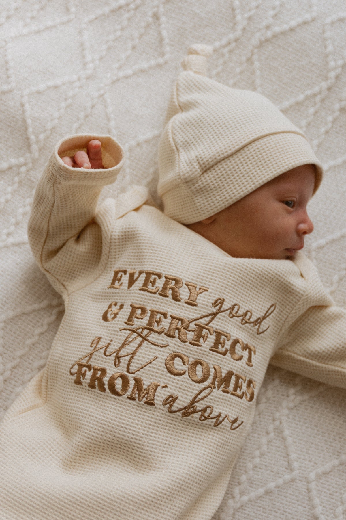 Every Good & Perfect Gift Waffle Gown & Matching Beanie