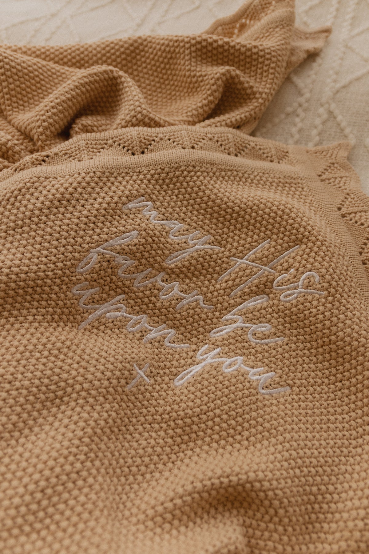 May His Favor Knit Blanket