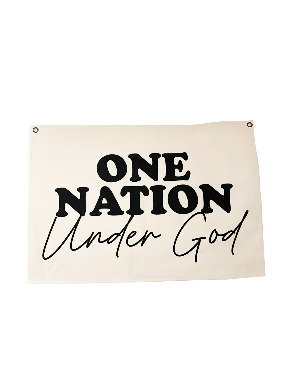 One Nation Under God Canvas Flag