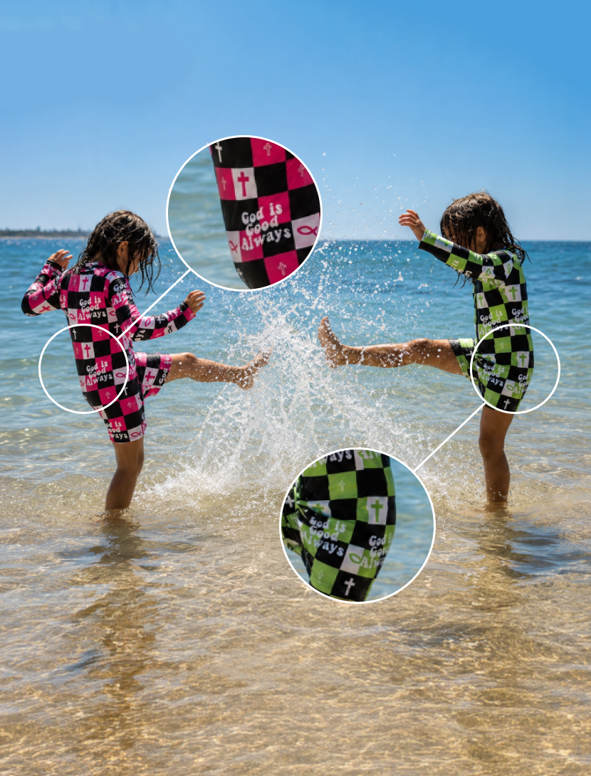 God is Good Always One Piece Long-Sleeve Swimsuit