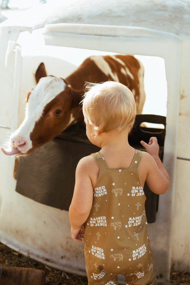 Raised on Milk & Jesus Overalls